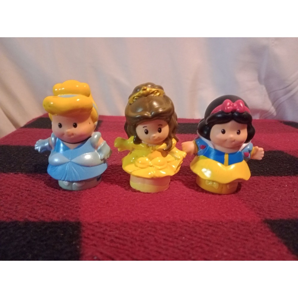 Fisher Price Little People Disney Princesses Lot Belle Cinderella Snow White